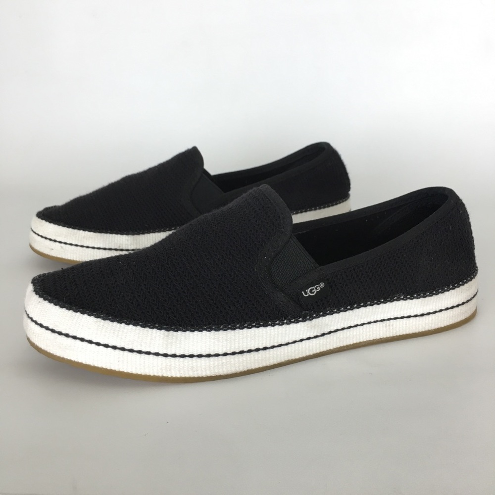 UGG Bren Slip-on Sneaker Black Knit Shoes Women’s Size 7.5
